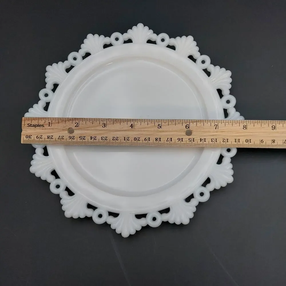 Vtg Westmoreland Milk Glass Ring and Petal 8 1/4